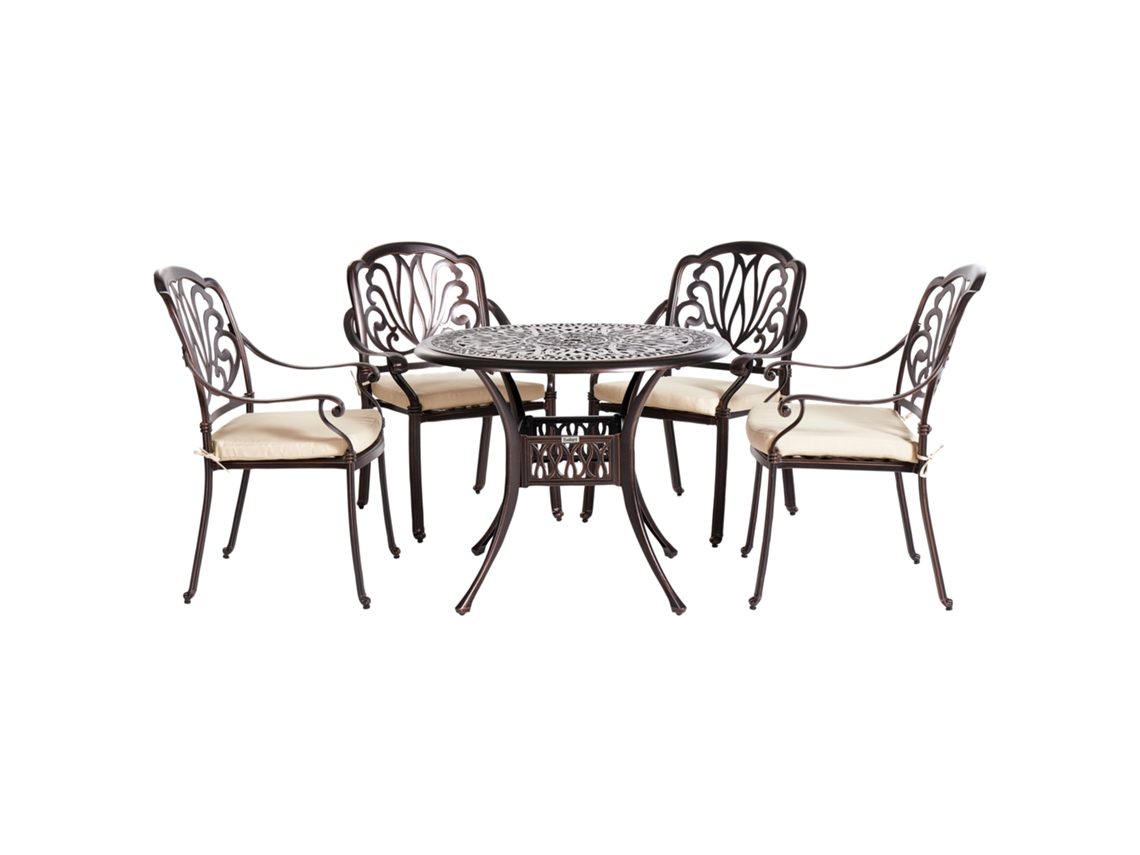 Conjunto de jardín marrón oscuro BELIANI Ancona