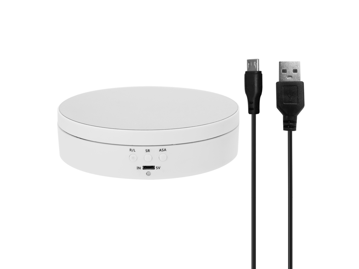 Soporte Eléctrico Giratorio De 360 Grados Para Exhibición Y Fotografía De Joyas Con 3 Velocidades Ajustables.