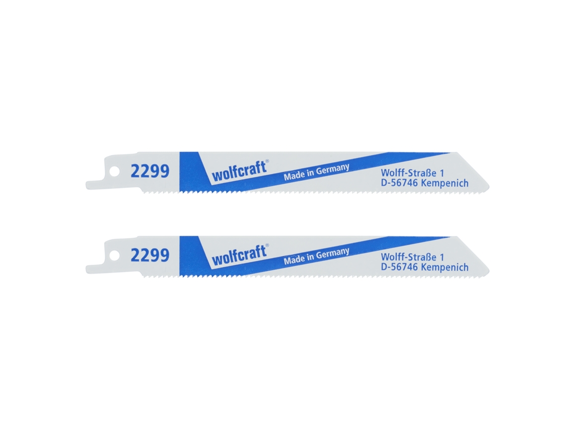 Wolfcraft 2299000 - 2 Hojas De Sierra De Sable Bim, Metal, Basto, L150