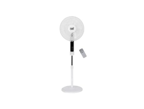 Ventilador De Pie Cacimbo blanco 3 velocidades 45w.5 Aspas 43 D. con Remoto.temporizador 0,5h-7,5h FABRILAMP