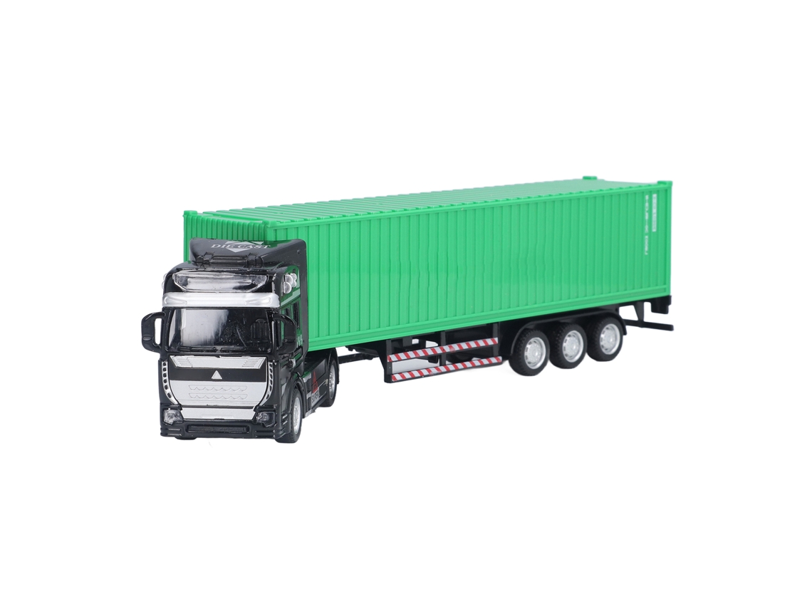Ats-modelo De Camión Contenedor 1:48 Juguete Decoratsivo Vívido Y Exquisito Para Mayores De 3 Años Verde