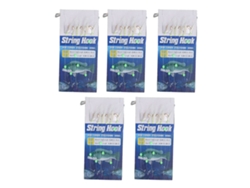 5 Pcs Anzuelos De Piel De Pescado Con Perlas Luminosas Plumas Cebos Para Pesca En Agua Salada 6 Anzuelos 12