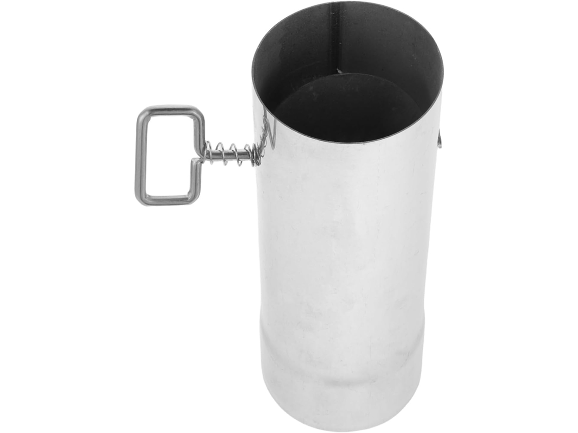 Conducto De Chimenea De Acero Inoxidable De Alta Resistencia De 7,5 X 22 Cm Con Regulador De Tiro Ajustable Para Estufa.