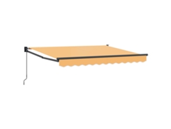 Toldo retráctil Vidaxl color arena, 4,5 x 3 m, 100 % poliéster y aluminio.