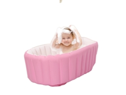 Bañera hinchable para bebé, PVC ecológico, 26 x 23 x 7,5 cm, apta para niños de 0 a 3 años, diseño ergonómico, hinchable y plegable.