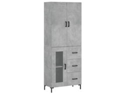 Maison Exclusive - Aparador Alto Madera Contrachapada Gris Hormigón 69,5x34x180 Cm
