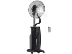 Ventilador Silencioso, 90w, Función Nebulización, 3 Modos, 3 Velocidades, Mando A Distancia, Temporizador, Oscilación, Negro