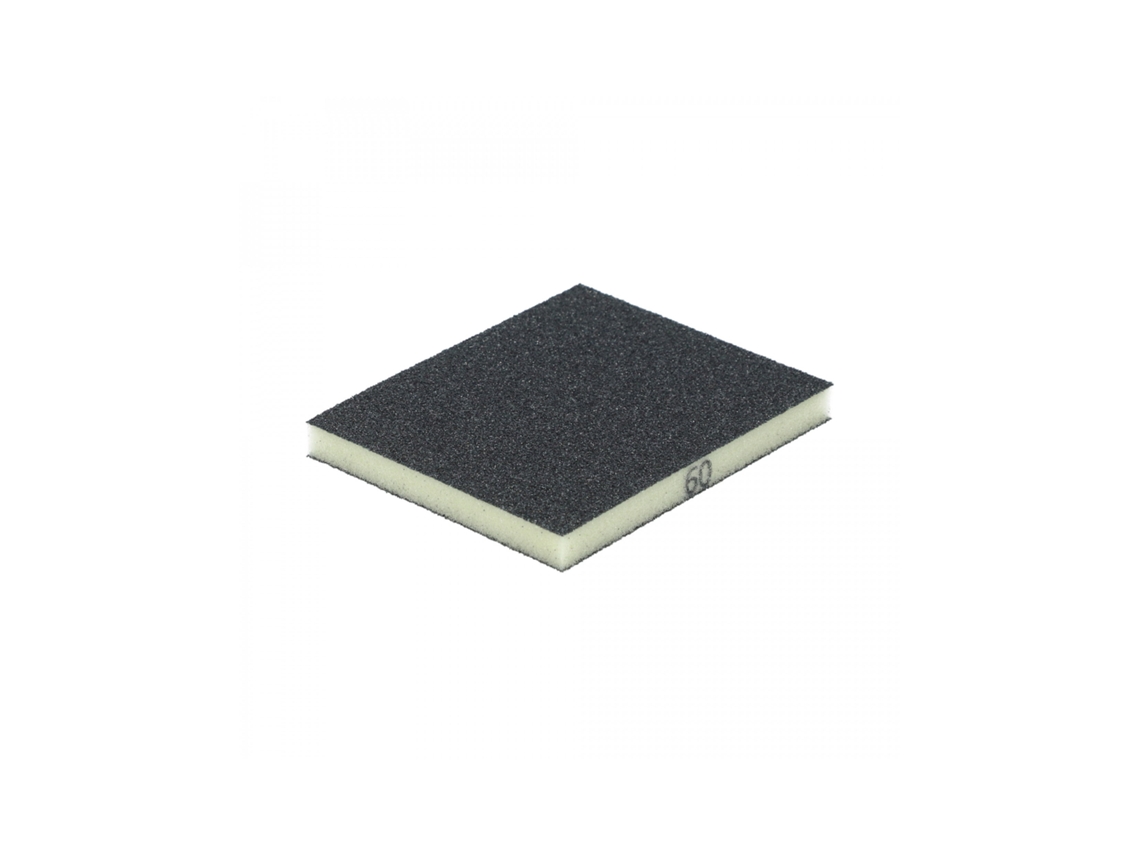 Esponja de lijado de doble cara Norton P60 de grano grueso, 123 x 98 x 12,5 mm