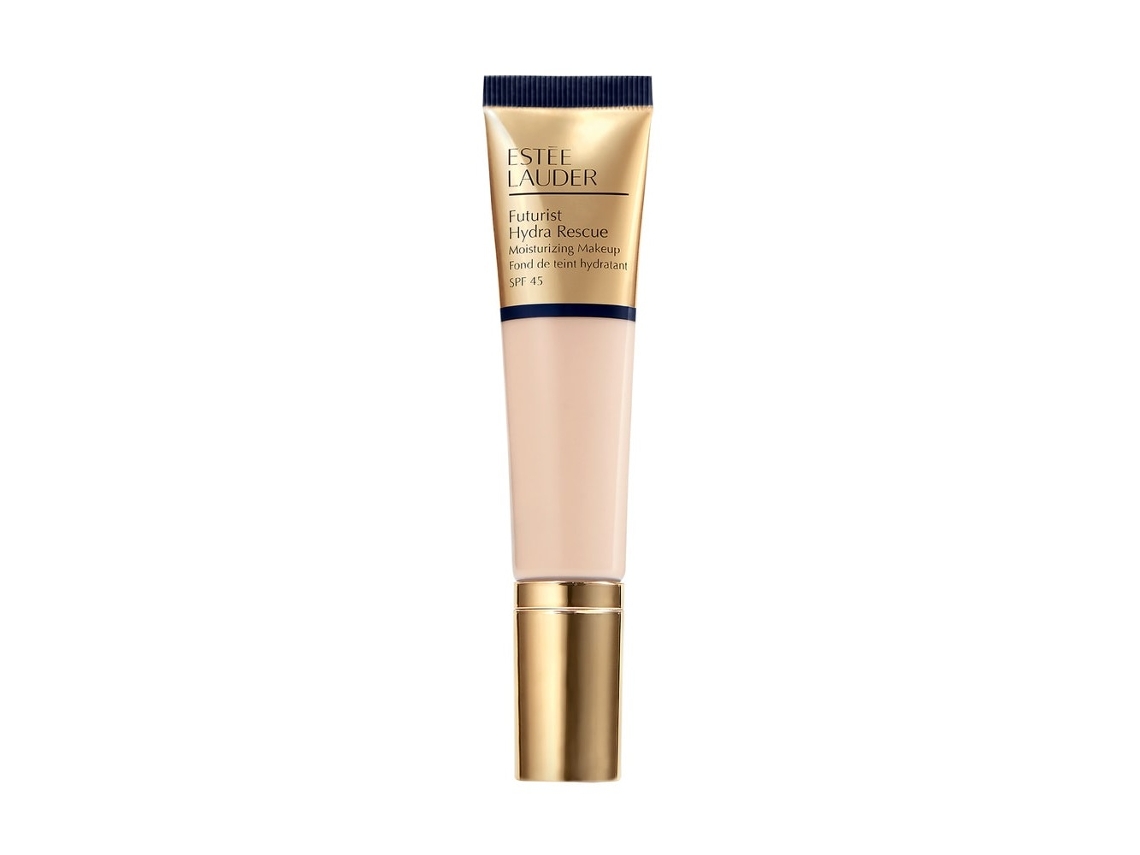Base de maquillaje hidratante iluminadora Futurist Hydra Rescue FPS 45 de Estée Lauder, tono hueso 1 en 1, 35 ml.