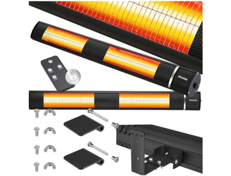 Calefactor radiante por infrarrojos Solaris Horizon de 3000 W, con estructura de aluminio TECTAKE