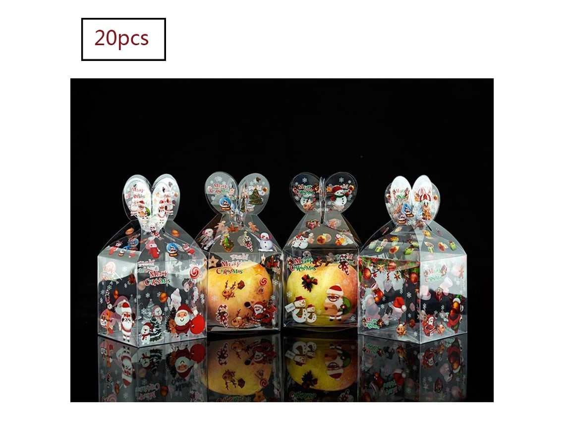 Juego De 20 Envoltorios De Regalo Navideños De Pvc Transparente, Con Forma De Manzana, Ergonómicos, Para Uso Diario.
