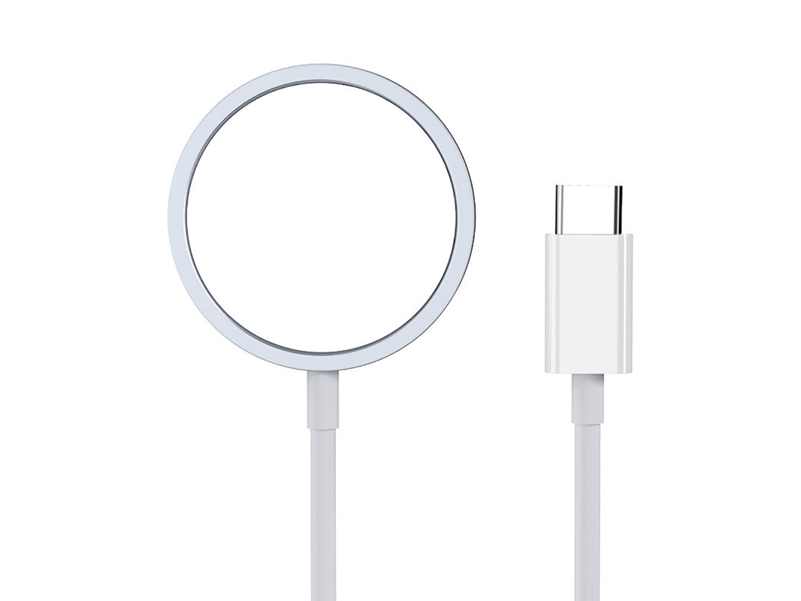 Cargador Inalámbrico 15w Rápido Con Succión Magnética Para Teléfono 1m Cable