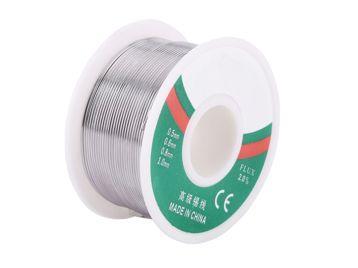 1 unidad de alambre de soldadura con fundente, bobina de estaño de 0,8 mm para soldadura electrónica.