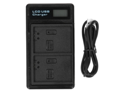 Cargador de batería doble para cámara con pantalla LCD, compatible con Lp-e5