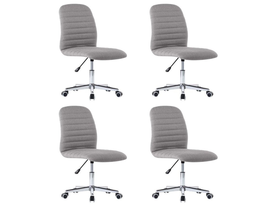 Maison Exclusive - Sillas De Comedor 4 Unidades Tela Gris Claro