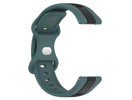 Correa para Garmin Forerunner 55 20mm hebilla de mariposa correa de reloj de silicona bicolor verde-negro VENISYMLIS