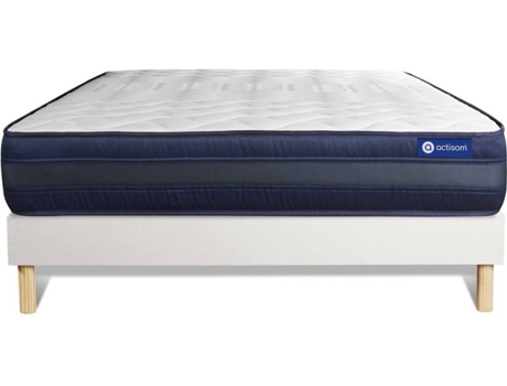 Conjunto de Somier Blanco + Colchón ACTISOM Actiflex Tech (150x200 cm - Muelles Ensacados)