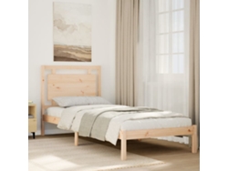 Cama Extralarga Sin Colchón Madera Maciza 100x220 Cm