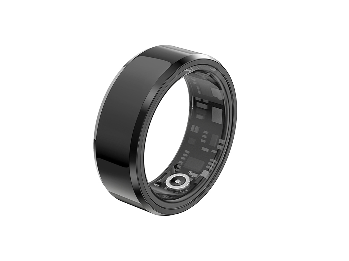 Anillo inteligente SR01 de titanio con monitor de salud de 7 pulgadas, color negro