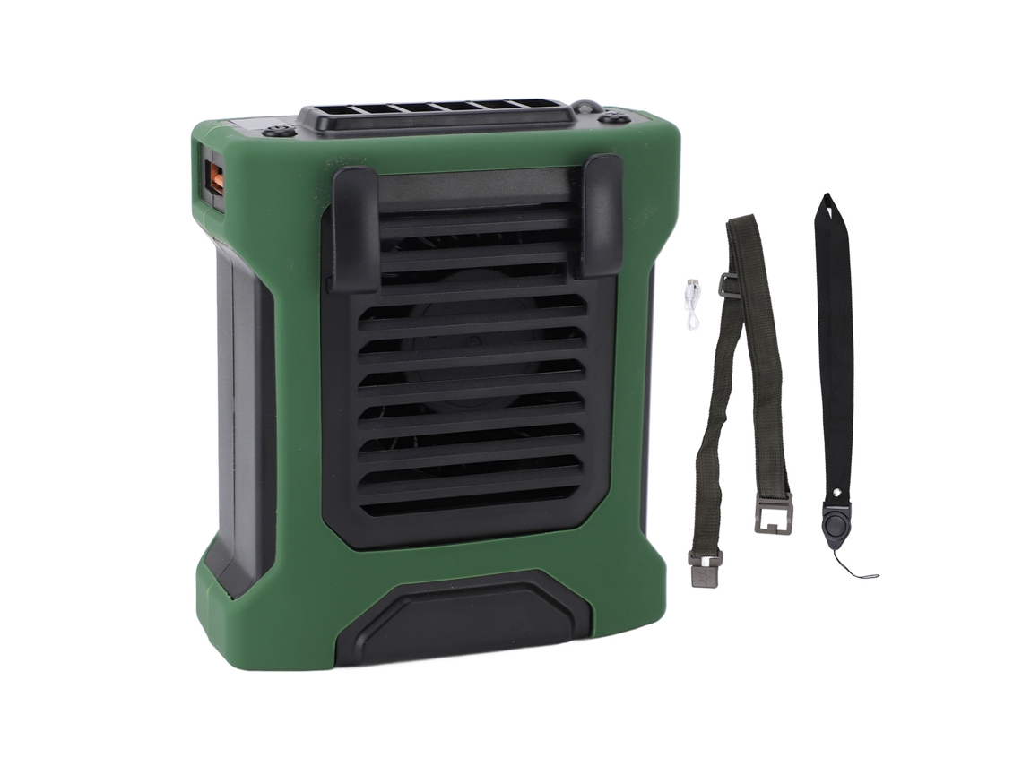 Ventilador De Cintura Portátil Recargable Con Luz Led: Ideal Para Senderismo Y Deportes Al Aire Libre.