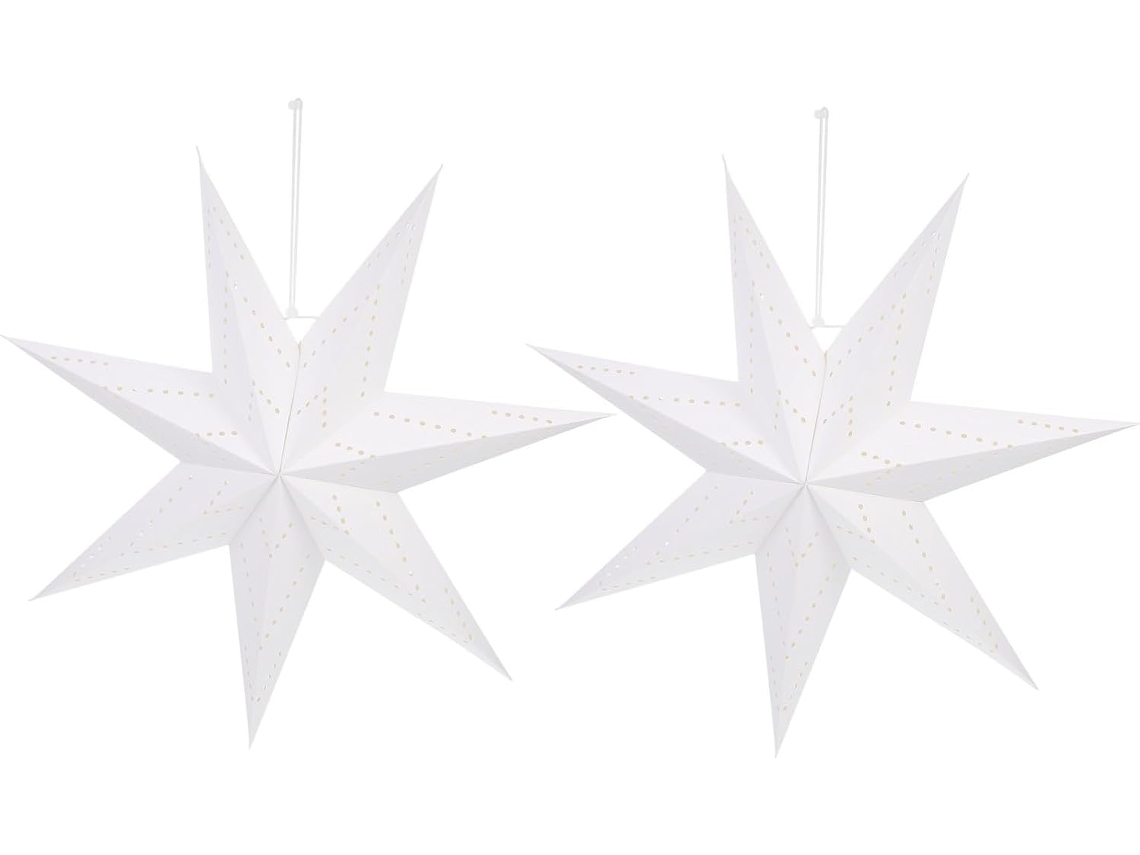 Juego de 2 pantallas de lámpara colgantes decorativas de papel origami, cubiertas de lámpara ligeras
