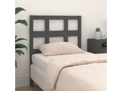 Cabecero De Cama Madera Maciza De Pino Gris 95,5x4x100 Cm