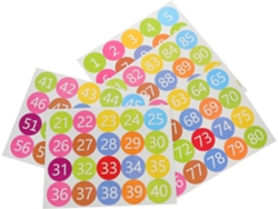 Pegatinas Numeradas Solustre Para Marcar Y Organizar Artículos, Pegatinas Numeradas De Papel Autoadhesivas Con Diseño