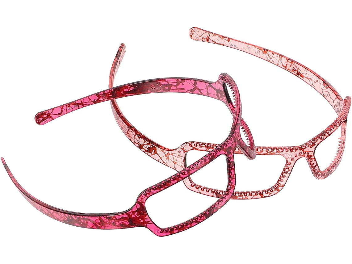 Diademax Pour Cabello Mujer De Lunytes Lot 2 Rosa Clair Rouge Foncé Laver Le Visage Accessoires