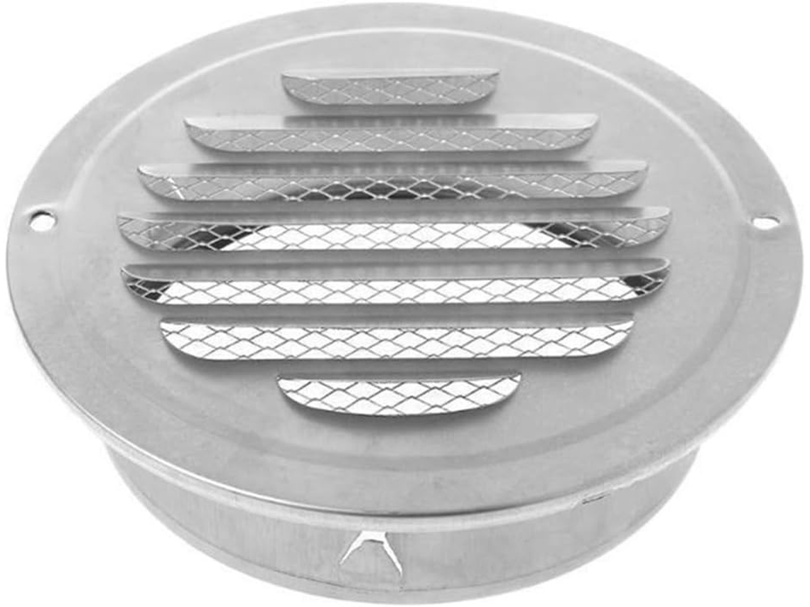 Rejilla De Ventilación Westux Acero Inoxidable, Rejilla Para Pared Exterior, Cubierta Conducto Redondo (tam...