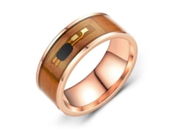 Anillo inteligente con chip NFC en acero inoxidable, diseño de doble dragón con gotero, ideal para regalo. Nostalgia88