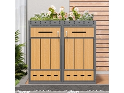 Armario Para Cubo De Basura 120-240l Con Techo Para Plantas, Cubierta Exterior Para Contenedor, Resistente Y Práctico