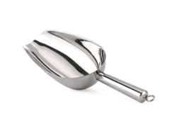 Cuchara para hielo Rebe de acero inoxidable, para hielo, alimentos y dulces, 20 cm, duradera y versátil para la cocina, el bar y las fiestas.