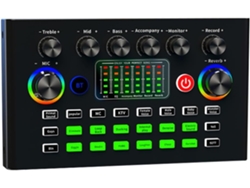 F009 Mezclador De Audio Tarjeta De Sonido Interfaz Directa Efectos Mezcla De Dj
