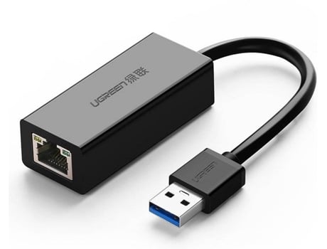 Adaptador UGREEN (USB, Ethernet - Negro)