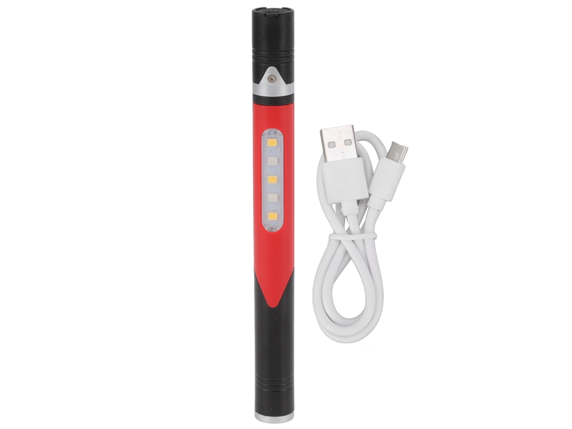 Rebe-linterna Pluma Usb Carga 3 Fuentes Led Diseño Clip Amplia Uso Reparación Hospital Roja