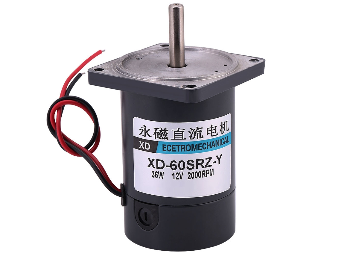 Motor de CC de alto par de 36 W con escobillas, 12 V, 2000 rpm, con brida CW/CCW