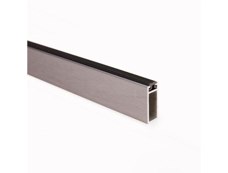 Tubo aluminio plata mate rectangular 30-12 3m acabado aluminio