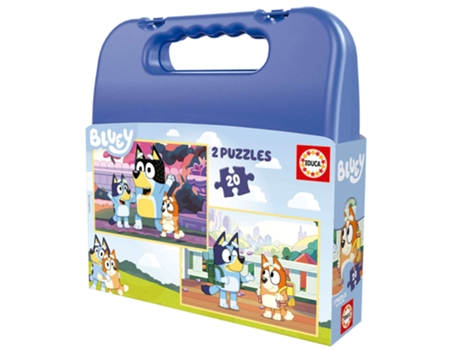 Maleta Puzzle EDUCA 2X20 Piezas Bluey 19966