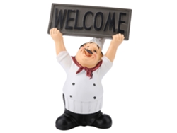 Estatua Decorativa De Resina En Miniatura De Chef Para Mesa De Cocina, Restaurante, Hermosa