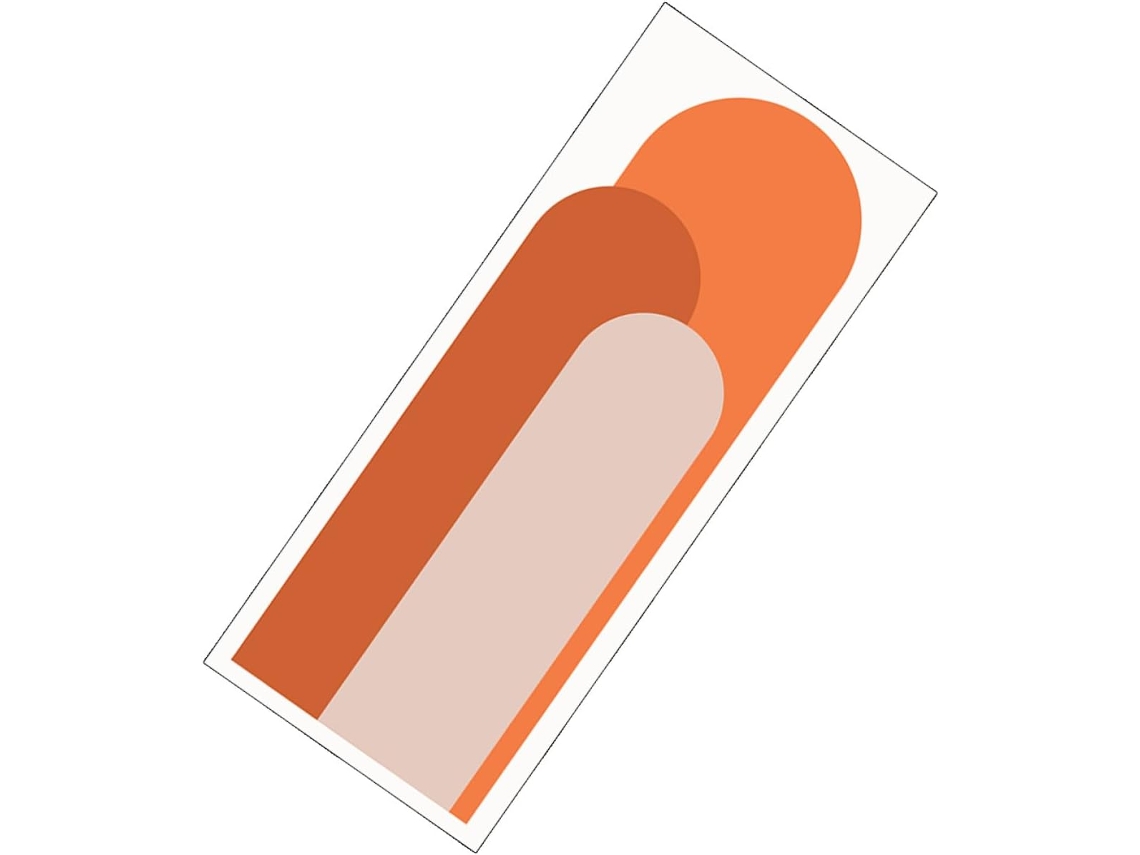 Adhesivos De Pared Geométricos Modernos En Pvc Naranja.