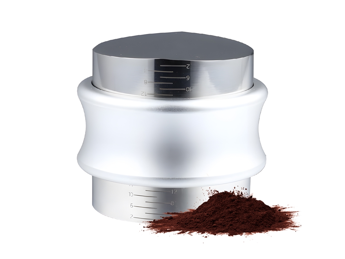 Herramienta 2 en 1 Primerox: Prensa y dispensador de café de acero inoxidable, 53,3 mm