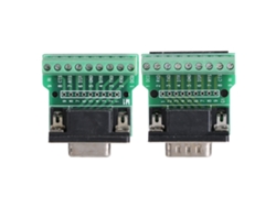 2pcs Adaptador Terminal Db9 9pin Hembra Macho Placa De Desconexión Rs232 Serie 18-24awg (1 Macho + 1 Hembra)