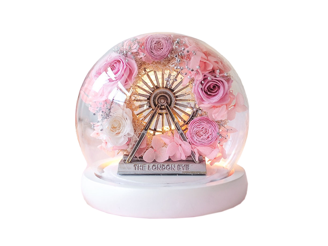 Regalo creativo del día de San Valentín: flor eterna, noria, adornos decorativos MEOIRUERY