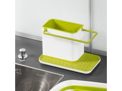 Escurridor de platos Rebe-English Kitchen con soporte para cubo, gancho para cepillo y cajón de agua extraíble.