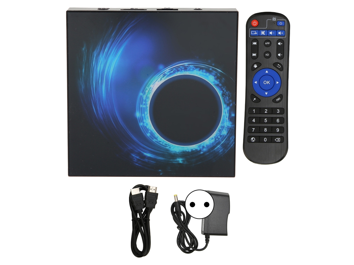 Caixa de TV Android 10.0 Allwinner H616 Quad Core 2GB RAM 16GB ROM 6K HD 3D H.265 Dual Wi-Fi 5.0 Plugue UE