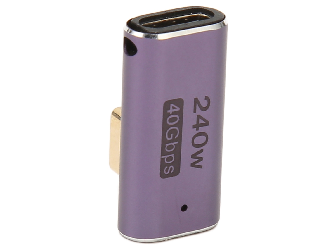 Adaptador De Ángulo De 90 Grados Usb4.0 C Hembra A Macho Pd 240w 40gbps 8k 60hz
