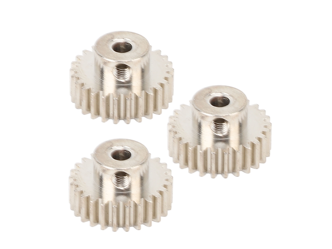 3 Engranajes Metálicos Para Motor Con Tornillos M0.6, Orificio De 3.175 Mm, Piñón Para Coche Rc A Escala 1/10, Camión De 26t