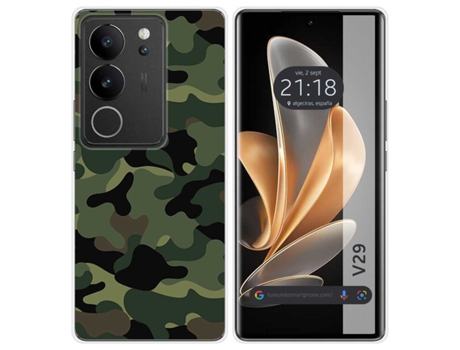 Funda Diseño Camuflaje para Vivo V29 5G TUMUNDOSMARTPHONE Silicona Multicolor