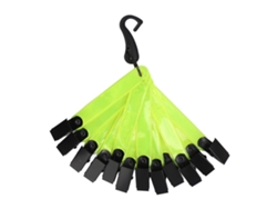 Vlrla-12 Piezas Marcadores De Sendero De Alta Visibilidad Con Clip Reflectantes Para Senderismo Caza Exterior Amarillo