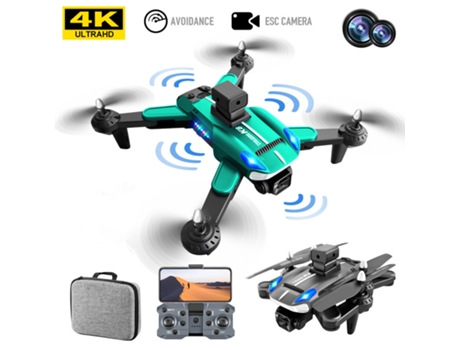 VPCOMERCIAL - Drone K8 con cámara 4K para evitar obstáculos con láser (Duración de la batería: 15 min - Verde)
